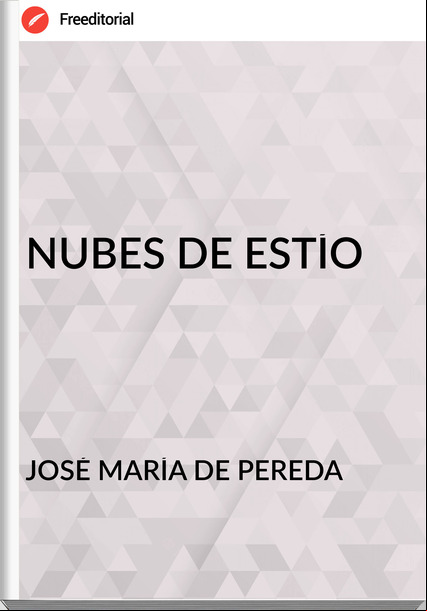 JOSÉ MARÍA DE PEREDA NUBES DE ESTÍO