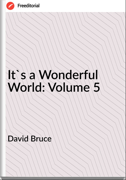 David Bruce - It's a Wonderful World: Volume 5